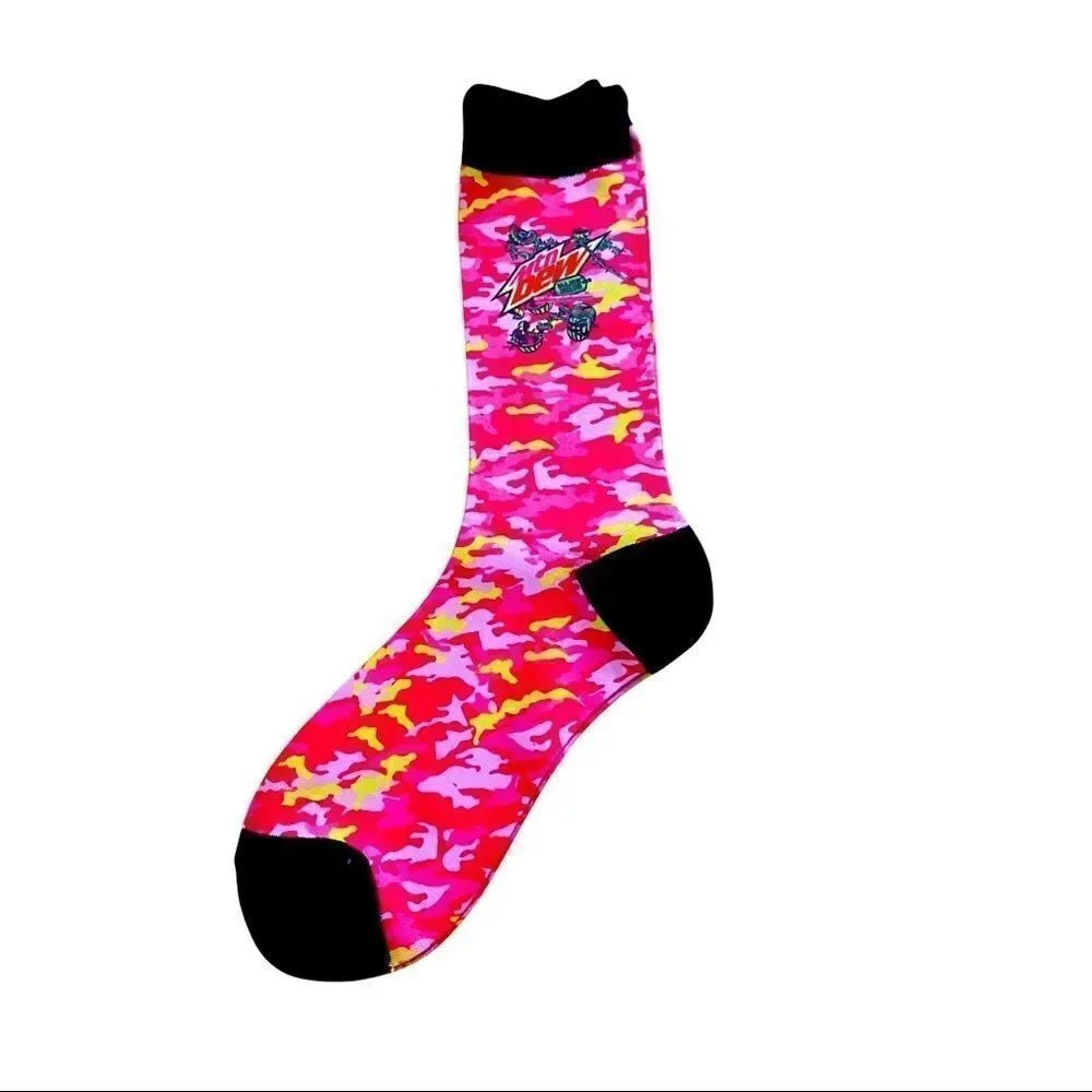 Two Pair Mountain Dew Major Melon Socks NEW